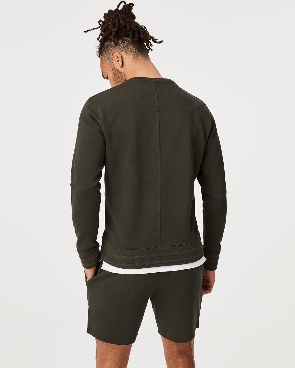 Logo Crew Neck Jumper, Khaki, hi-res